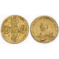  10 рублей 1755 года, Екатерина 2, фото 1 